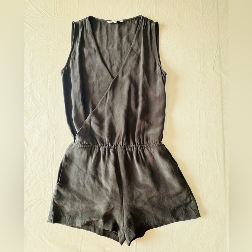 Rebecca Minkoff Cross Front Romper . Size 2 . Color Black
